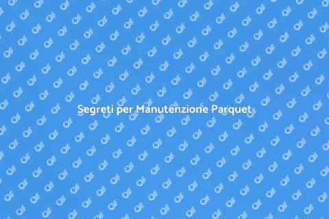 Manutenzione Parquet Industriale Essenziale