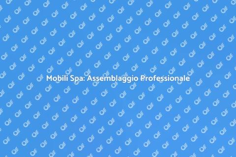Assemblaggio Mobili per Spa Professionale