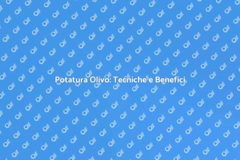 Potatura Olivo: Guida e Vantaggi