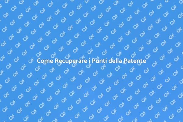 Recupera i Punti della Tua Patente