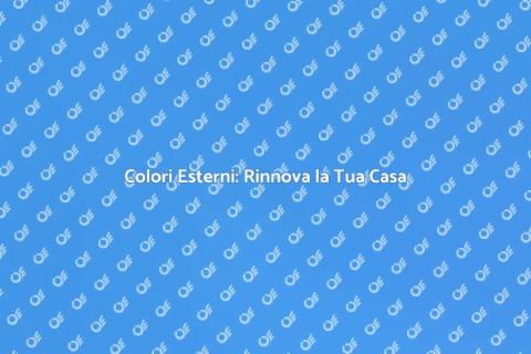 Pittura per Esterni: Trasforma Casa