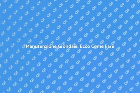 Pulire le Grondaie Ostruite