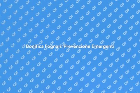 Bonifica Condotti Fognari: Salubrità Casa