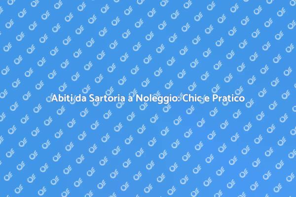 Eleganza Accessibile: Noleggio Abiti Sartoria
