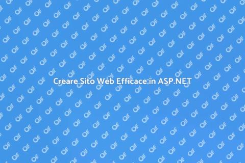 Programmare Sito Web in ASP.NET