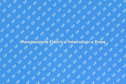 Manutenzione Interruttori e Prese Elettriche