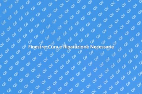 Riparazione Finestre Danneggiate