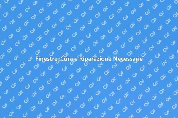 Riparare le Finestre per una Casa Sicura