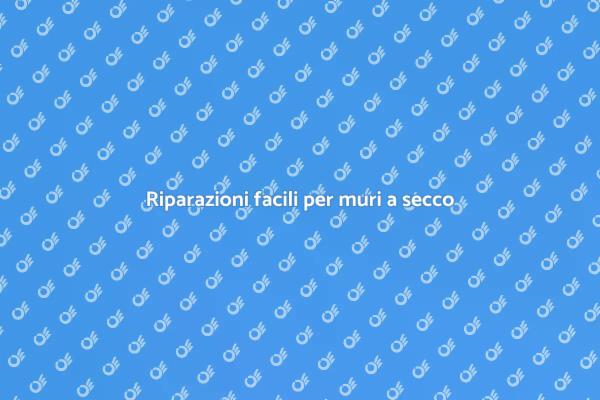 Come riparare un muro a secco