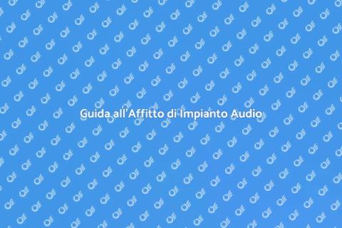 Affittare Impianto Audio Professionale