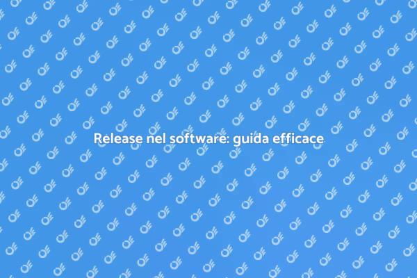 Ottimizza le release nel software
