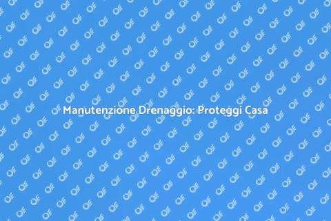 Drenaggio del Seminterrato: Manutenzione