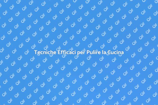 Pulizia Profonda del Piano Cucina