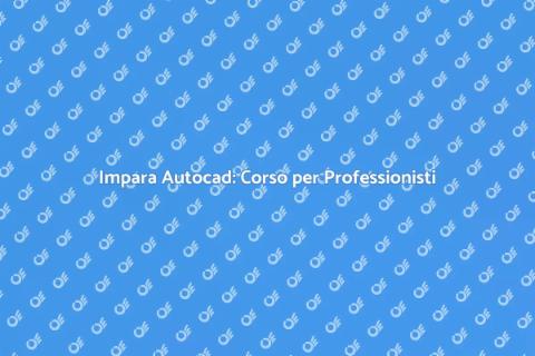 Corso Autocad: Progettazione Innovativa