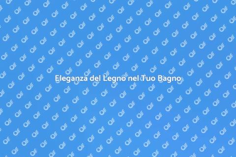 Mobile da Appoggio in Legno per Bagno
