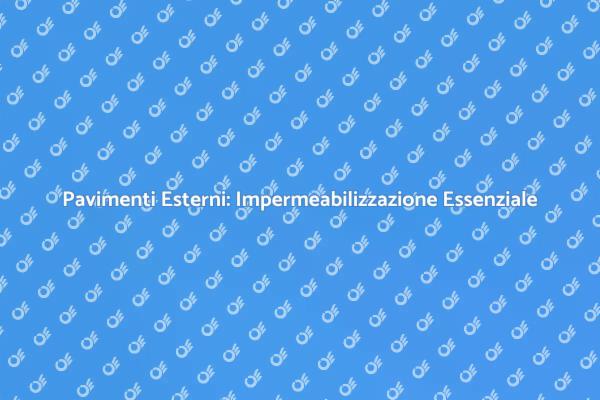 Impermeabilizzazione per Pavimenti Resilienti