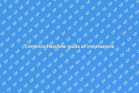 Installazione condotto flessibile idrico