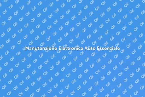 Controllo Avanzato Elettronica Auto