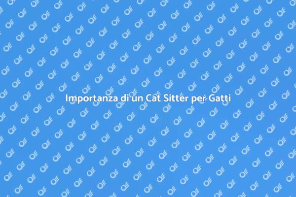 Cat Sitter Esperto: Cura per Gatti Malati