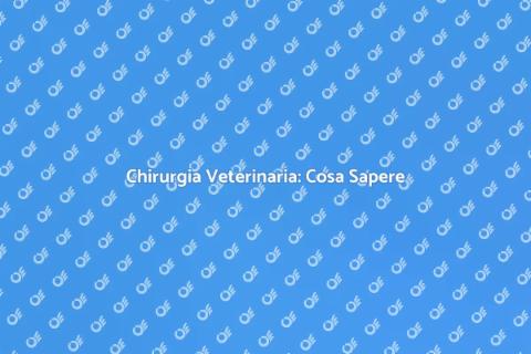 Chirurgia per Animali Domestici
