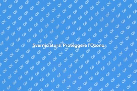 Sverniciatura e Salute dell'Ozono