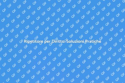 Ripetitore per Diritto: Guida Essenziale