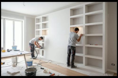 realizzare libreria in cartongesso