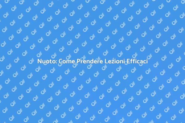 Prendere Lezioni di Nuoto con Esperti