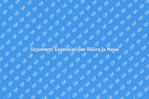 Attrezzatura per Pulizia della Neve