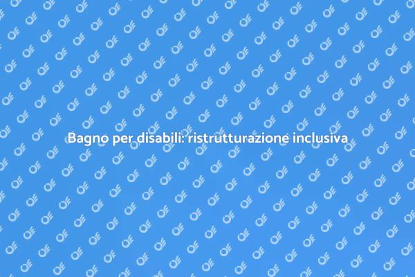 Creare un bagno accessibile per disabili