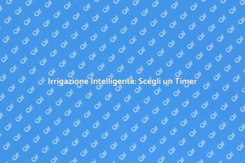 Timer per Irrigazione: Risparmio e Efficienza