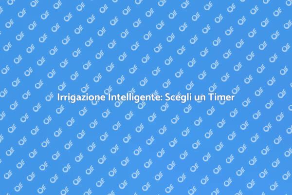Semplifica l'Irrigazione con un Timer