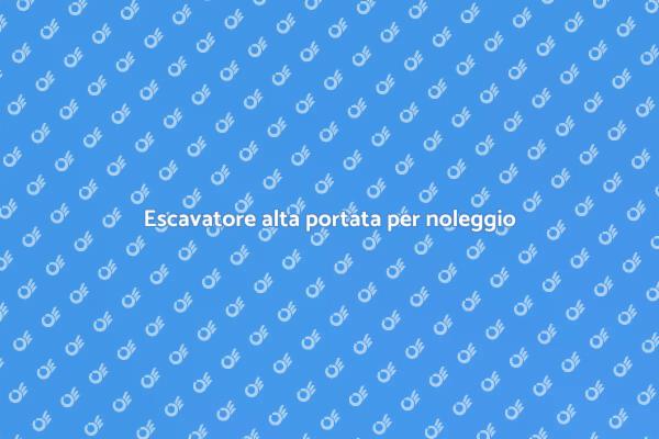 Escavatore ad alta portata per ristrutturazioni
