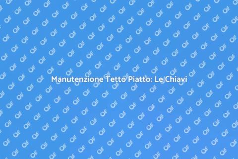Pulizia Tetto Piatto: Guida Essenziale