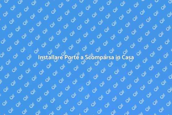 Trasforma il Tuo Spazio con Porte a Scomparsa