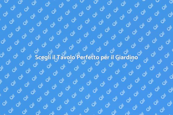Tavolo da Giardino: Stile e Funzionalità