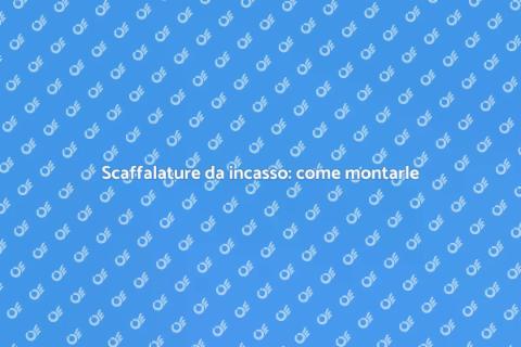 Montare scaffalatura da incasso