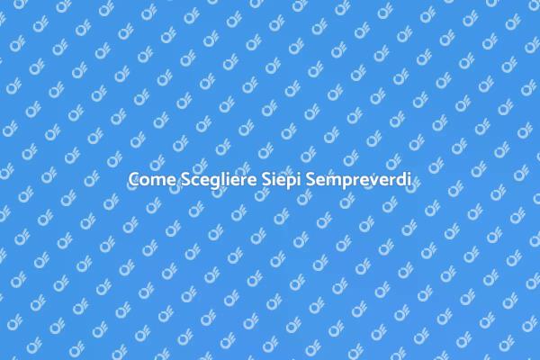 Siepi Sempreverdi: Privacy e Bellezza