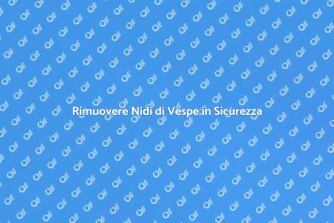 Rimozione Nido di Vespe Sicura
