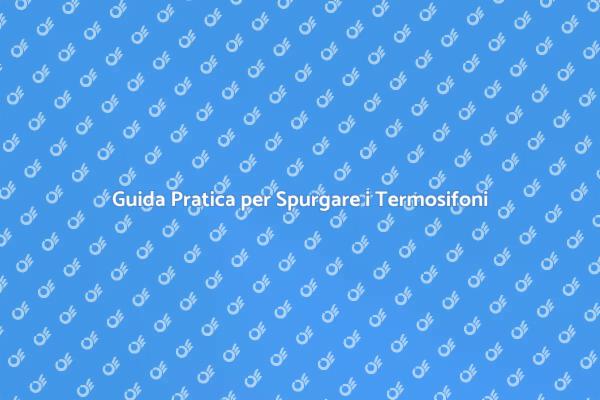 Manutenzione dei Termosifoni: Spiegazione Pratica