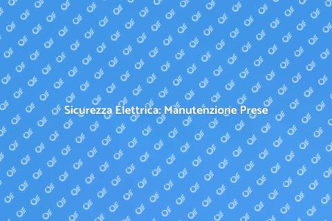 Manutenzione Interruttori e Prese Sicure