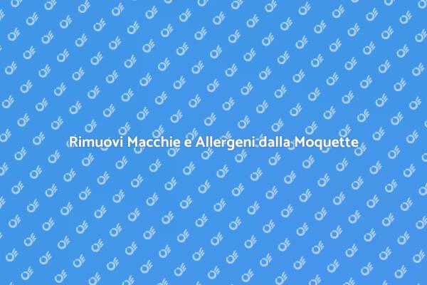 Mantieni la tua Moquette Sempre Pulita