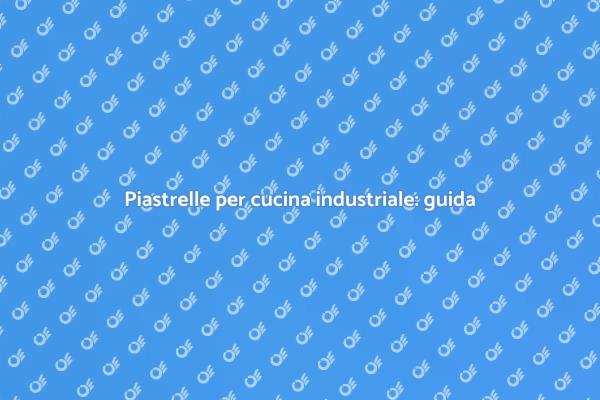 Installazione piastrelle: cucina industriale
