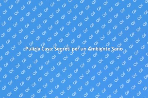 Pulizia di Casa: Guida al Benessere