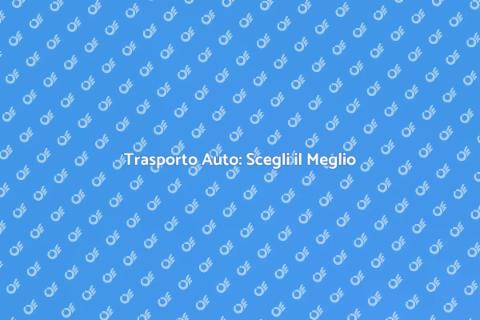 Trasporto Auto: Servizio Eccellente