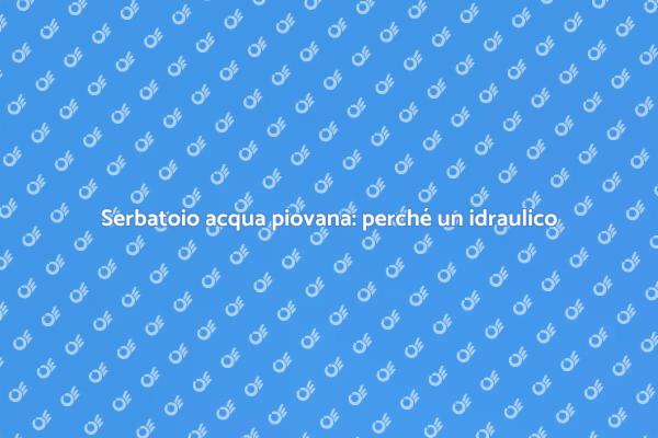 Installazione sicura serbatoio acqua