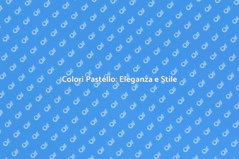 Palette Occhi Colori Pastello