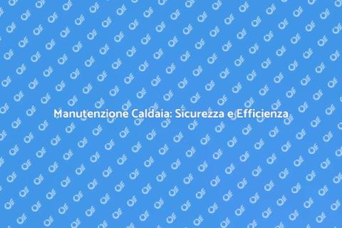 Manutenzione Caldaia: Un Investimento