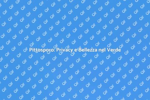 Siepe di Pittosporo: il Verde Ideale