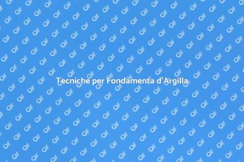 Consolidare Fondamenta d'Argilla